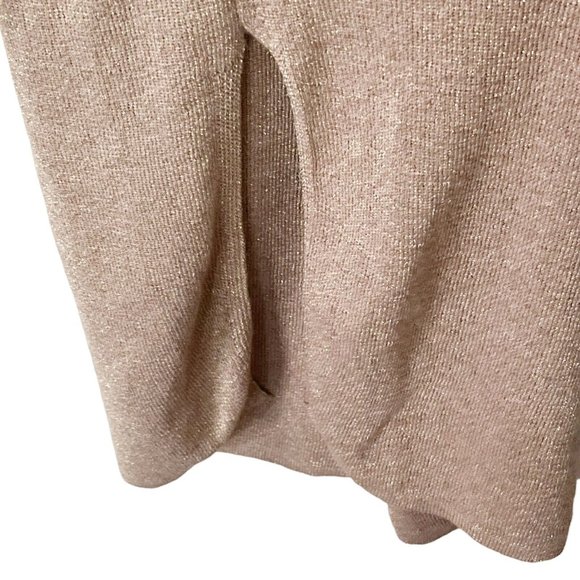Superdown Womens Revolve Sabrina Knit Midi Dress Nude Metallic Lurex Knit Size S - Picture 5 of 11